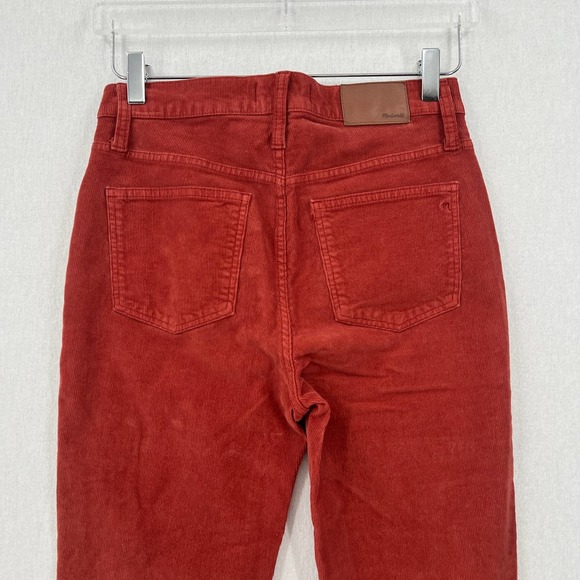 MADEWELL Pants Womens 27 Rust Cali Demi Boot Jeans Corduroy Button Front Edition - Picture 6 of 16